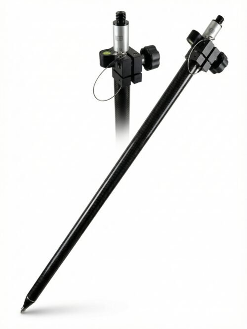 Teleskopinė GNSS gairė 2.5 m iš aliuminio ir anglies pluošto geodeziniams matavimams