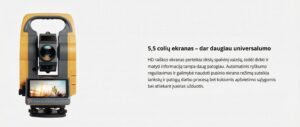 Android tacheometras su 5.5 colių ekranu ir kamera geodeziniams matavimams ir nužymėjimui