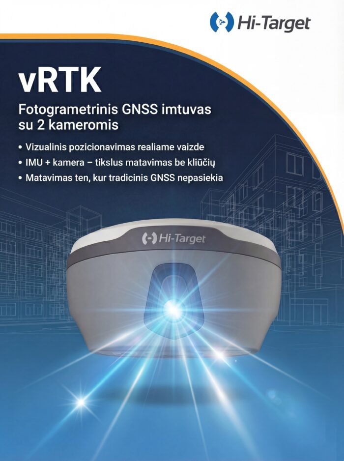 Hi-Target vRTK – fotogrametrinis GNSS RTK imtuvas su 2 kameromis