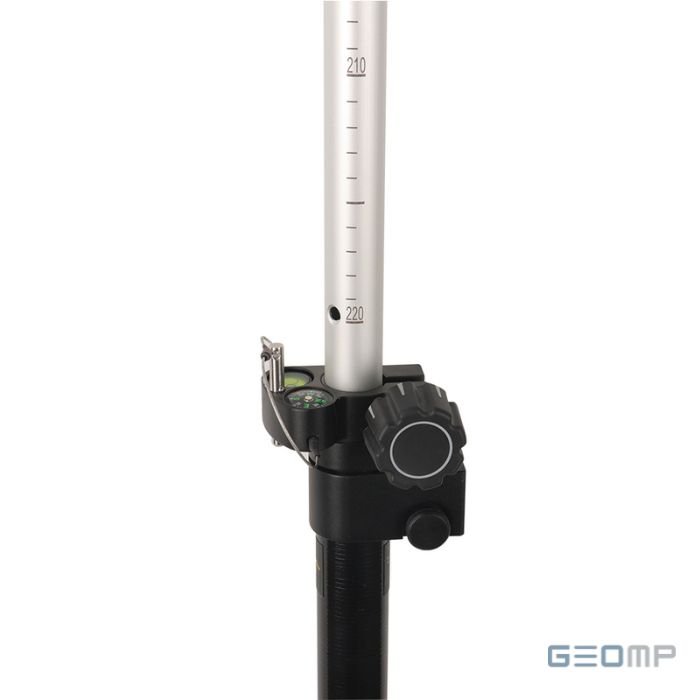 GNSS gairė 2,20 m su laikikliu, kompasu ir gulsčiuku