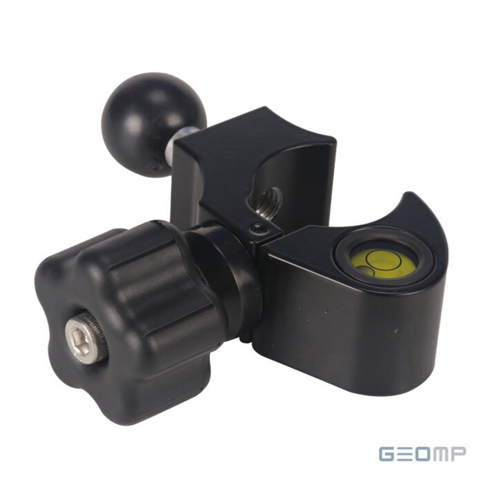 Greito fiksavimo spaustukas 32 mm gairei, su gulsčiuku ir 1″ rutuliu