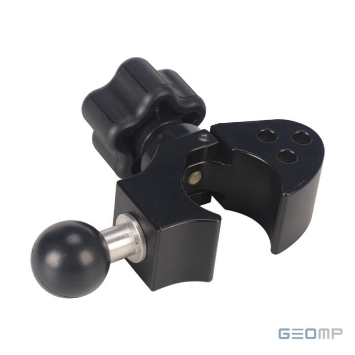 Greito fiksavimo spaustukas 32 mm gairei, su gulsčiuku ir 1″ rutuliu